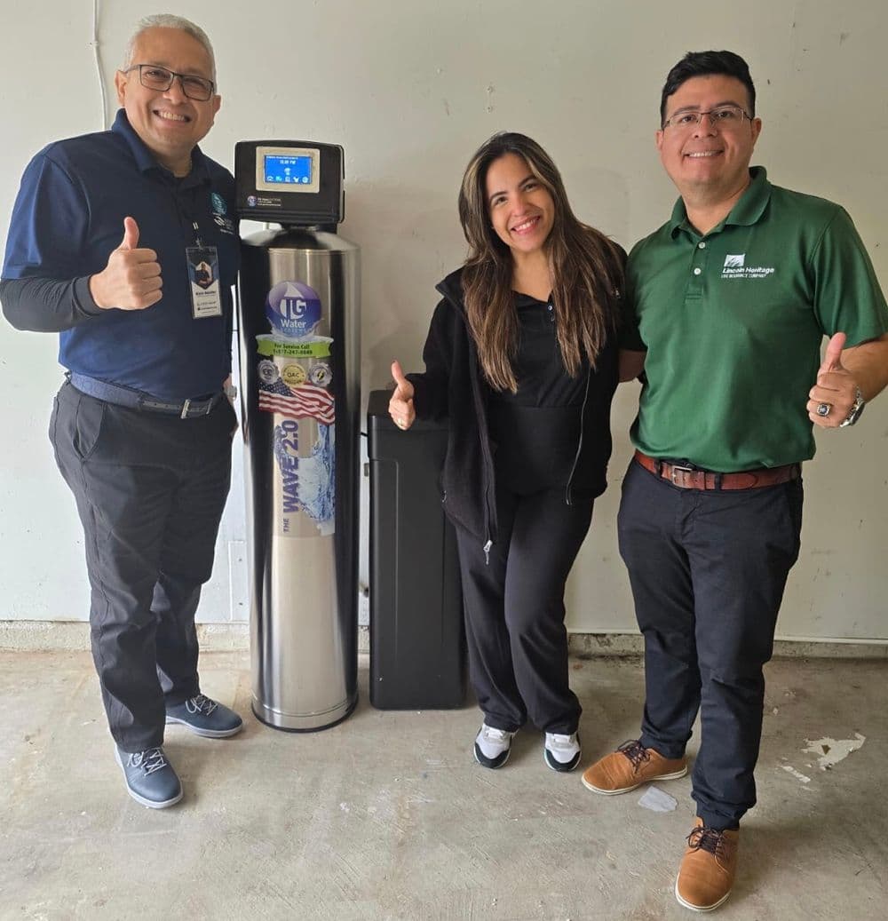 Family after their N&M Products water system installation