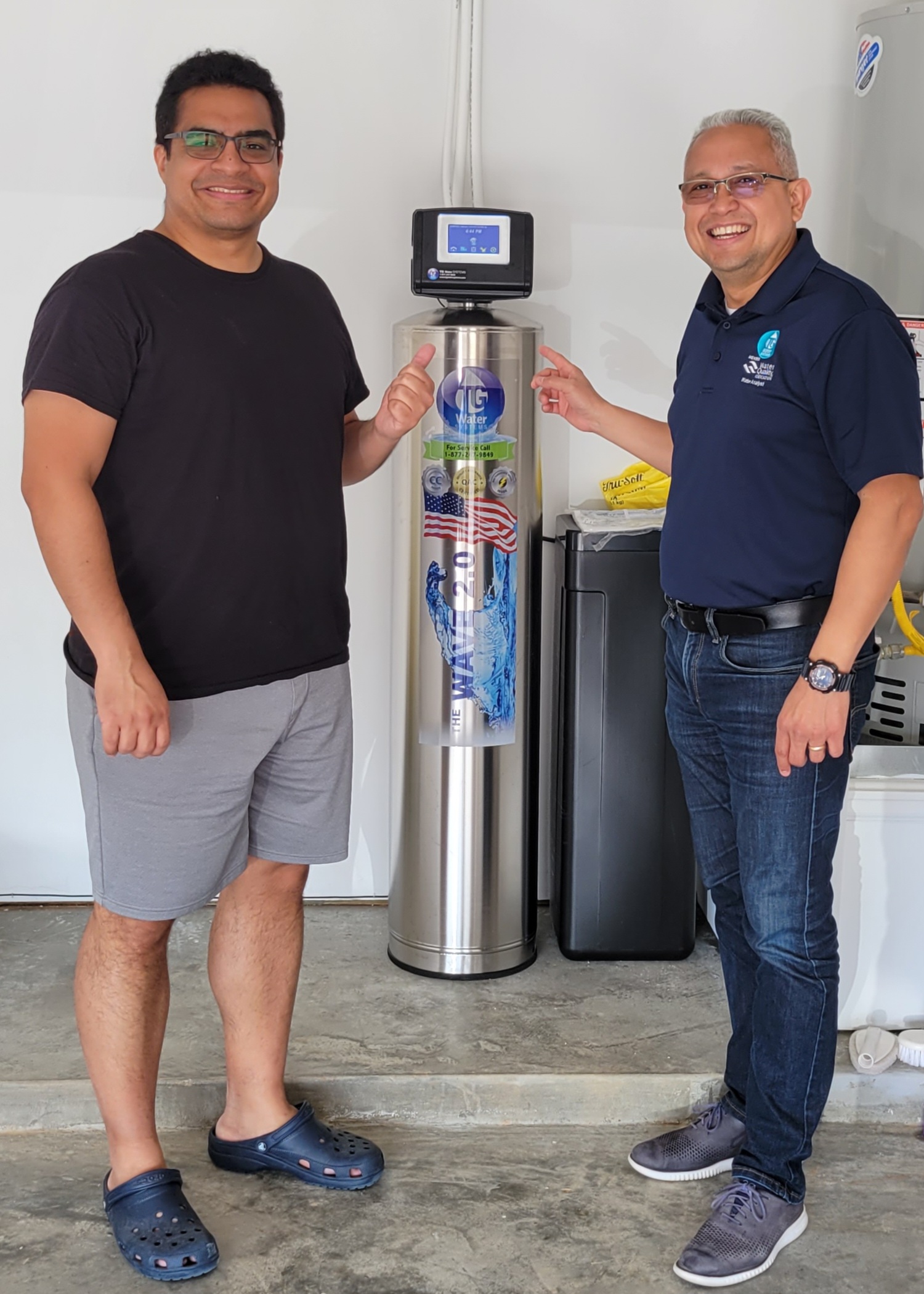 Customer satisfied with water installation