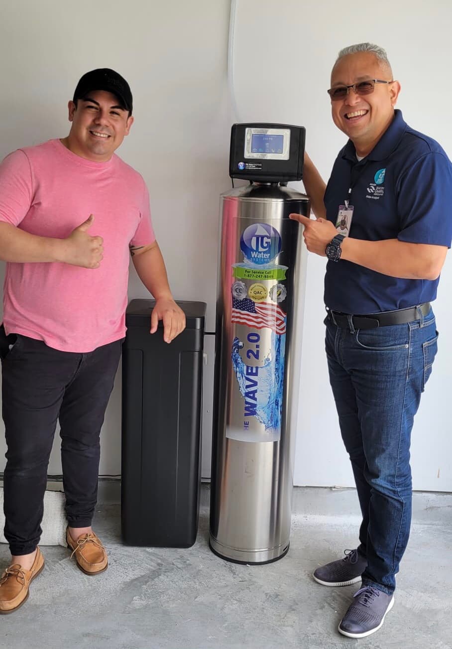 Happy customer after installation