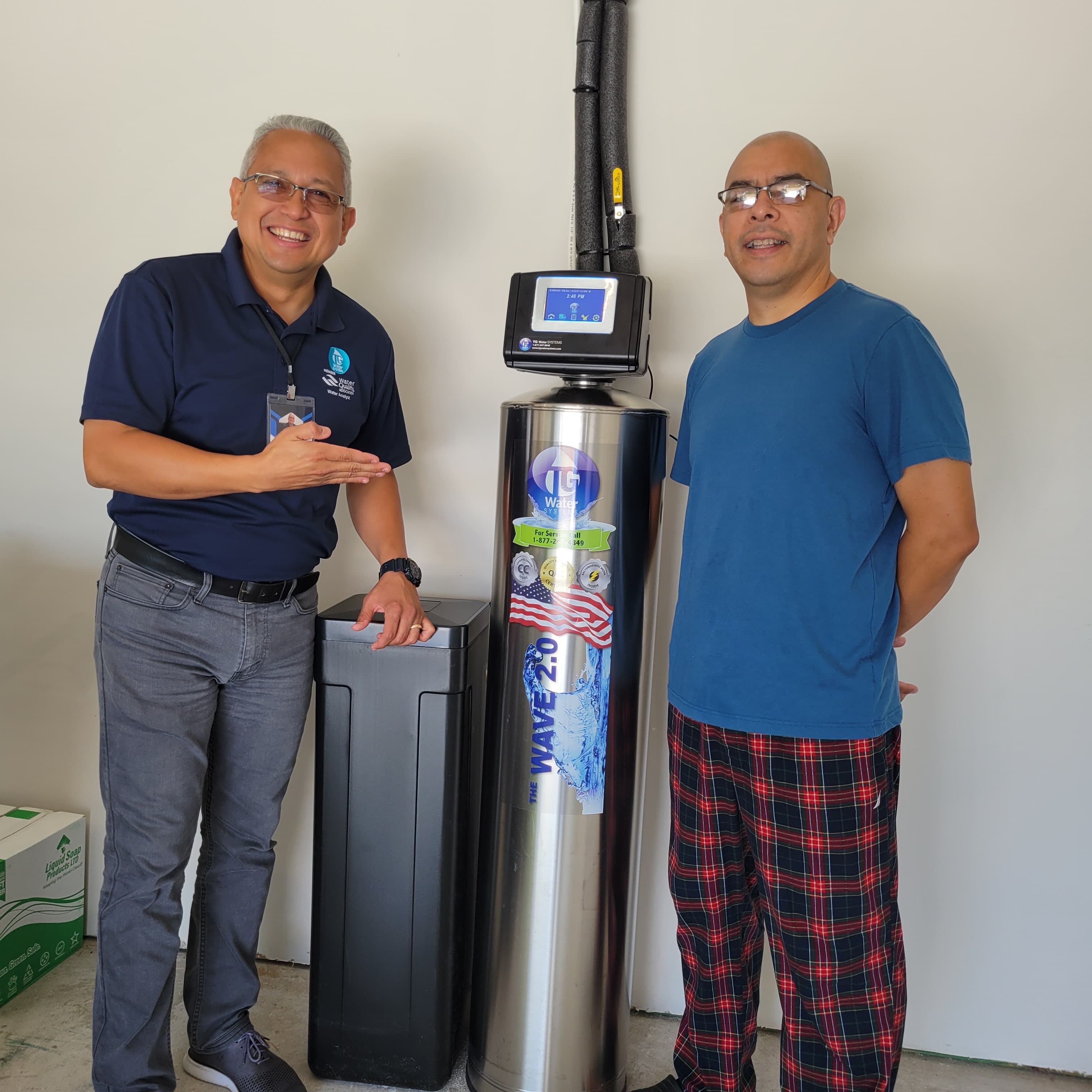 Customer with Puronics water system