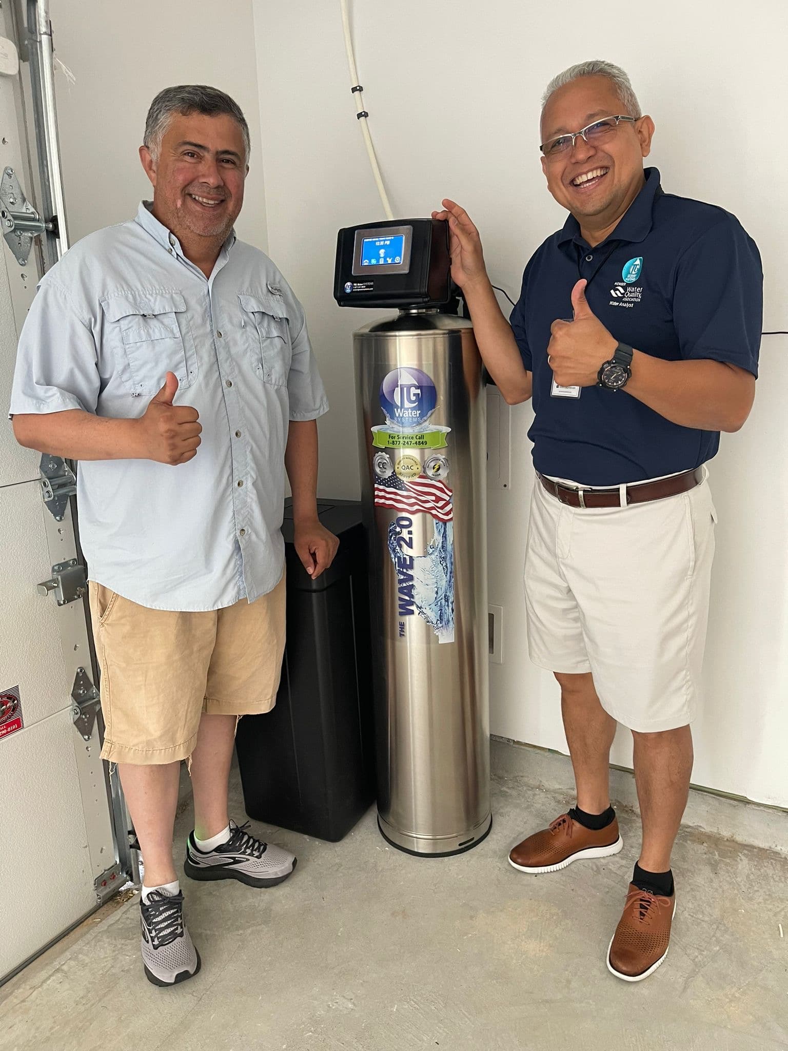Customer with installed water system