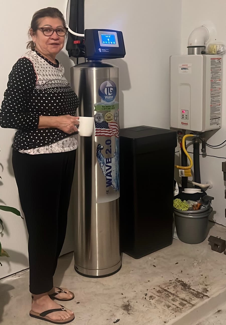 Customer satisfied with water system